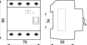 E.NEXT Wyłącznik różnicowoprądowy 4P 63A 30mA (P003020) 2