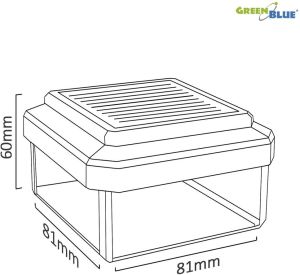 GreenBlue Lampa solarna na słupek LED 80*80 (GB127) 2