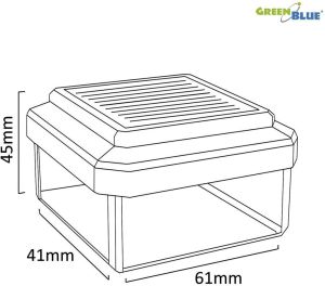 GreenBlue Lampa solarna na słupek LED 60*40 (GB125) 2