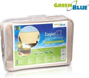 GreenBlue Żagiel ogrodowy zacieniacz UV poliester 4m kwadrat GreenBlue GB504 kremowy hydrofobowa powierzchnia - GB504 2