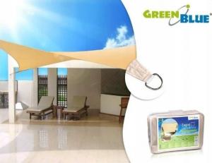 GreenBlue Żagiel ogrodowy zacieniacz UV poliester 4m kwadrat GreenBlue GB504 kremowy hydrofobowa powierzchnia - GB504 1