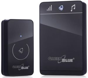 GreenBlue Dzwonek bezprzewodowy nadajnik-2 odbiorniki, 52 melodie czarny GreenBlue GB112 dotykowy, zasięg 150m - GB112 4