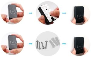 GreenBlue Dzwonek bezprzewodowy nadajnik-2 odbiorniki, 52 melodie czarny GreenBlue GB112 dotykowy, zasięg 150m - GB112 8