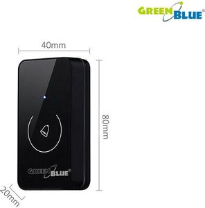 GreenBlue nadajnik do dzwonka bezprzewodowego czarny (GB113) 6