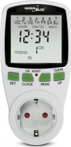 GreenBlue Włącznik czasowy - timer cyfrowy 16 programów German plug max 240 programów (GB105) 1