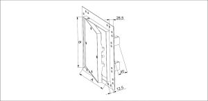 AWENTA Klapa rewizyjna aluminiowa 400 x 400 x 12,5mm (KRAL12) 5