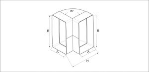 AWENTA Kolano pionowe płaskie 60 x 204mm (KP204-25) 2