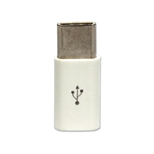 Adapter USB USB-C - microUSB Biały 1