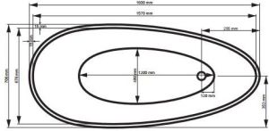 Wanna Besco Goya owalna 160 x 70cm (WMD-160-G) 6