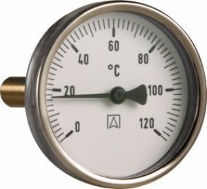 Afriso Termometr bimetaliczny BiTh 80,fi80 mm, 0÷120°C, L 150 mm, G1/2'' ax, kl. 2 (63809) 1