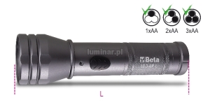Latarka Beta Tools LED 500LM 2XAAA (1834PL) 1