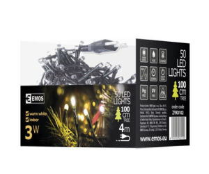 Lampki choinkowe Emos 50 LED białe ciepłe 2