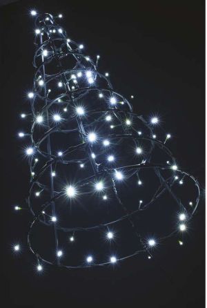 Lampki choinkowe Emos 200 LED białe zimne 2