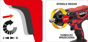 Klucz udarowy Yato YT-82804 18 V 1/2" 7