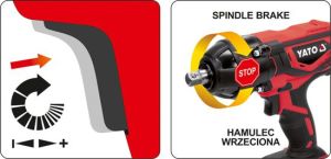 Klucz udarowy Yato YT-82805 18 V 1/2" 5