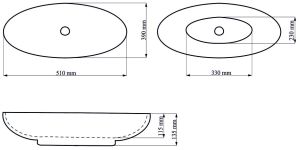 Umywalka Rea Carola 51cm 2