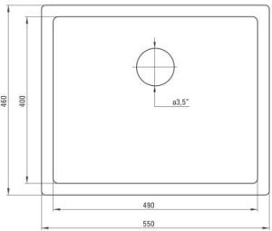 Zlewozmywak Deante Zlewozmywak 1-komorowy bez ociekacza szary metalik (ZQA S10F) 2