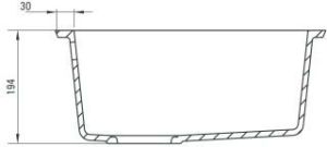 Zlewozmywak Deante Zlewozmywak 1-komorowy bez ociekacza szary metalik (ZQA S10F) 3