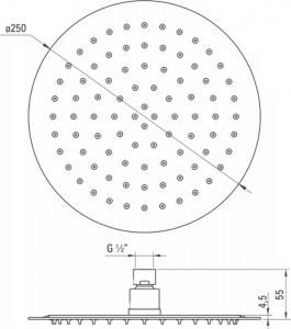 Deszczownica Deante Floks 1-funkcyjna biały (NAC 600K) 2