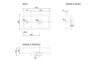 Umywalka Deftrans Barcelona 61,7cm (2422) 2