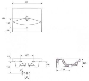 Cersanit Lara City 49.4 cm orzech (S801-155-DSM) 2