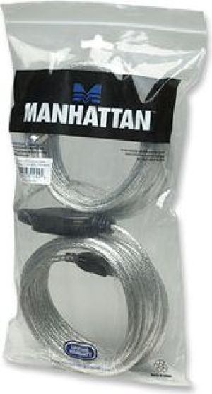 Kabel USB Manhattan USB-A - USB-B 11 m Srebrny (510424) 3