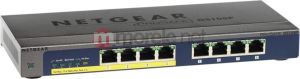 Switch NETGEAR 8x 10/100/1000 Mbps, 4 porty PoE, Metalowa obudowa (GS108P-100EUS) 1
