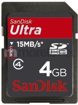 Karta SanDisk  (Ultra SD (SDHC) 4GB (transfer 15 MB/s) (SDSDH-004G-U46)) 1