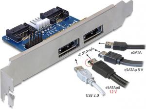 Delock Panel 2x eSATApd 5V / 12V (61725) 2