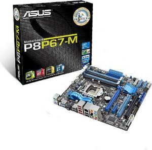 Płyta główna Asus P8H67-M Intel H67 LGA 1155 (2xPCX/VGA/DZW/GLAN/SATA3/USB3/RAID/DDR3/CROSSFIRE) mATX 1