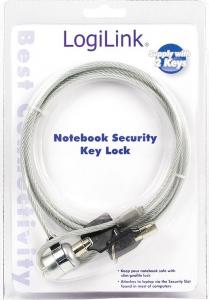 Linka zabezpieczająca LogiLink Notebook Security Lock 1.5m  (NBS003) 2