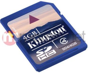 Karta Kingston  (SecureDigital Card/4GB Class 4 (SD4/4GB)) 1