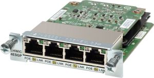 Cisco Moduł do routera, posiadający 4 porty 10/100/1000 Ethernet (EHWIC-4ESG=) 1