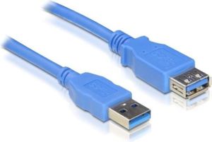 Kabel USB Delock USB-A - USB-A 2 m Niebieski (82539) 1