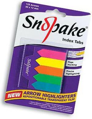 Snopake & Swordfish Kartki indeksujące, fluorescencyjne strzałki 44x12mm 125szt. (13906) 1