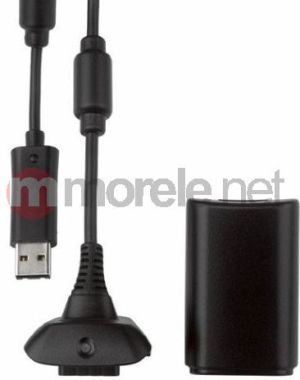 Microsoft Xbox 360 Play and Charge Kit New Black 1