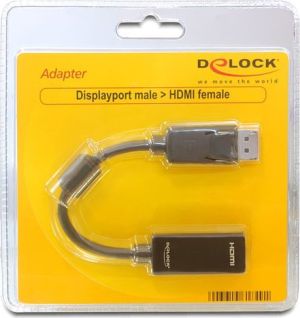 Adapter AV Delock DisplayPort - HDMI czarny (61849) 2