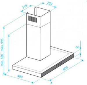 Okap Beko CWB 6730X 2
