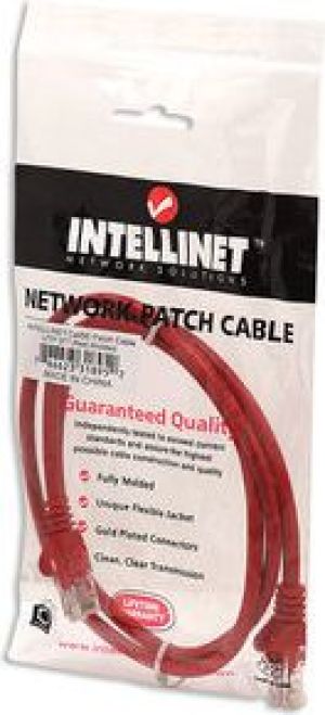 Intellinet Network Solutions patch cord RJ45, snagless, kat. 5e UTP, 1m czerwony (318952) 1