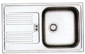 Zlewozmywak Franke Zlewozmywak 1-komorowy EFL 614 z ociekaczem 78 x 47,5cm inox (101.0058.089) 1
