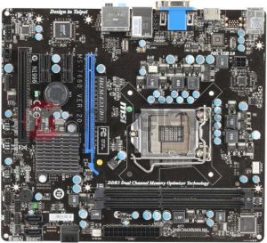 Płyta główna MSI H61M-E33 (B3) Intel H61 LGA 1155 (PCX/VGA/DZW/GLAN/SATA/DDR3) mATX 1