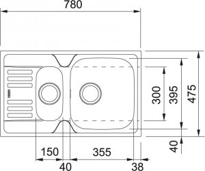 Zlewozmywak Franke Euroform EFL 651-78 stal szlachetna len (101.0060.613) 2