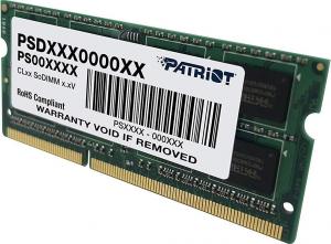 Pamięć do laptopa Patriot Signature, SODIMM, DDR3, 4 GB, 1600 MHz, CL11 (PSD34G16002S) 3