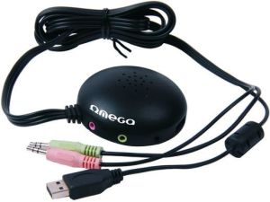 HUB USB Omega USB 2.0 HUB 4 PORT+ SPEAKER + MIC AND AUDIO JACK [H-035] [40572] 1