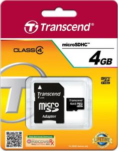 Karta Transcend TS4GUSDHC4 MicroSDHC 4 GB Class 4  (TS4GUSDHC4) 2