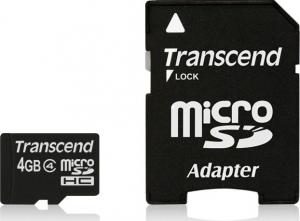 Karta Transcend TS4GUSDHC4 MicroSDHC 4 GB Class 4  (TS4GUSDHC4) 1