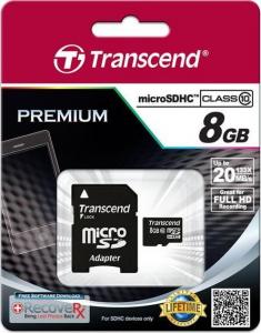 Karta Transcend MicroSDHC 8 GB Class 10 UHS-I  (TS8GUSDHC10) 2