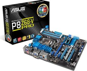 Płyta główna Asus P8Z68-V PRO Intel Z68 LGA 1155 (3xPCX/VGA/DZW/GLAN/SATA3/UAB3/RAID/DDR3/SLI/CROSSFIRE) 1