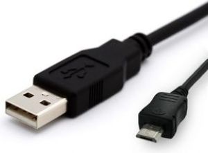 Kabel USB 4World USB-A - microUSB 0.8 m Czarny (7598) 1