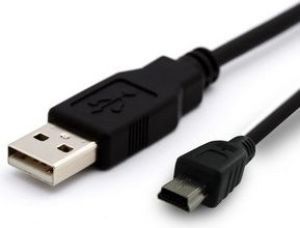 Kabel USB 4World USB-A - miniUSB 0.8 m Czarny (7601) 1